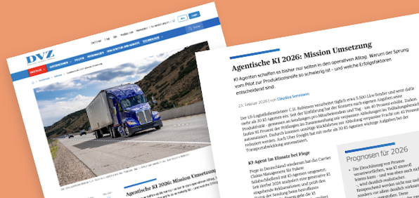 DVZ - Interview with Maximilian Vogel about AI agents in logistics